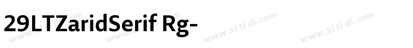 29LTZaridSerif Rg字体转换